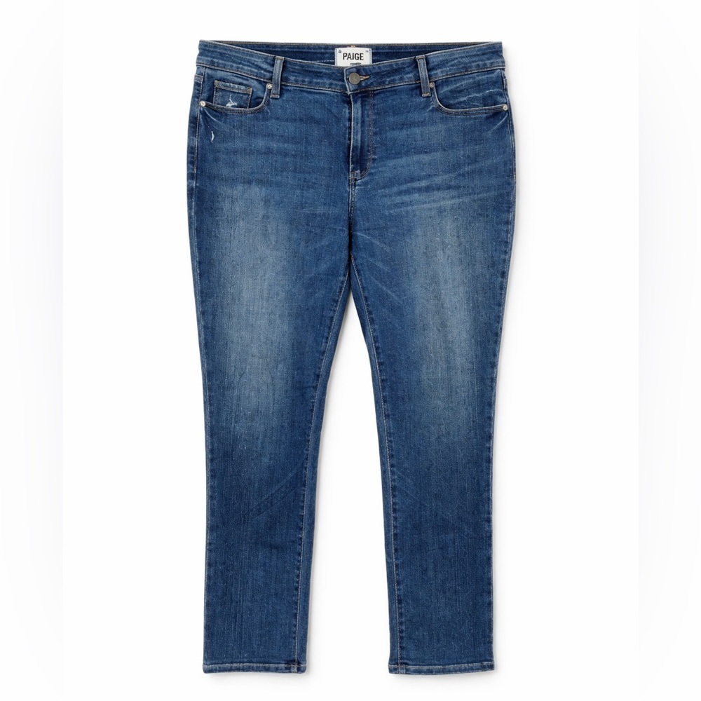 PAIGE 32 Brigitte Boyfriend Jean Miriam Distressed 0559 14 medium blue midrise